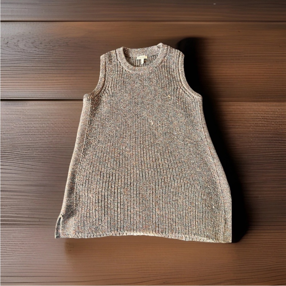 Ella Moss Brown Ribbed Knit Sweater Vest